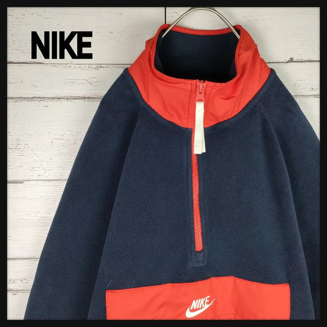 [Artículo agotado] Sudadera Nike ☆Media cremallera ☆Lavado pequeño ☆Bordado ☆S