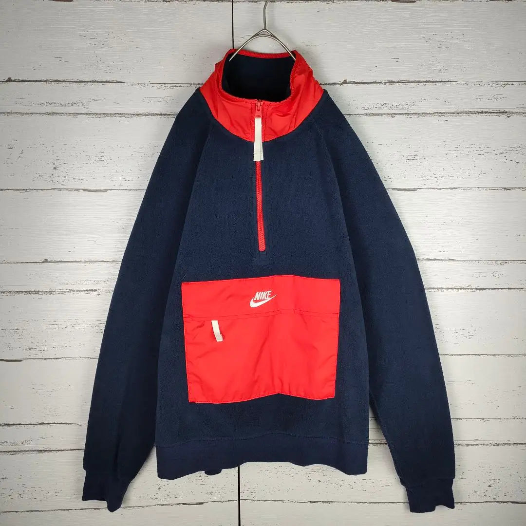 [Artículo agotado] Sudadera Nike ☆Media cremallera ☆Lavado pequeño ☆Bordado ☆S