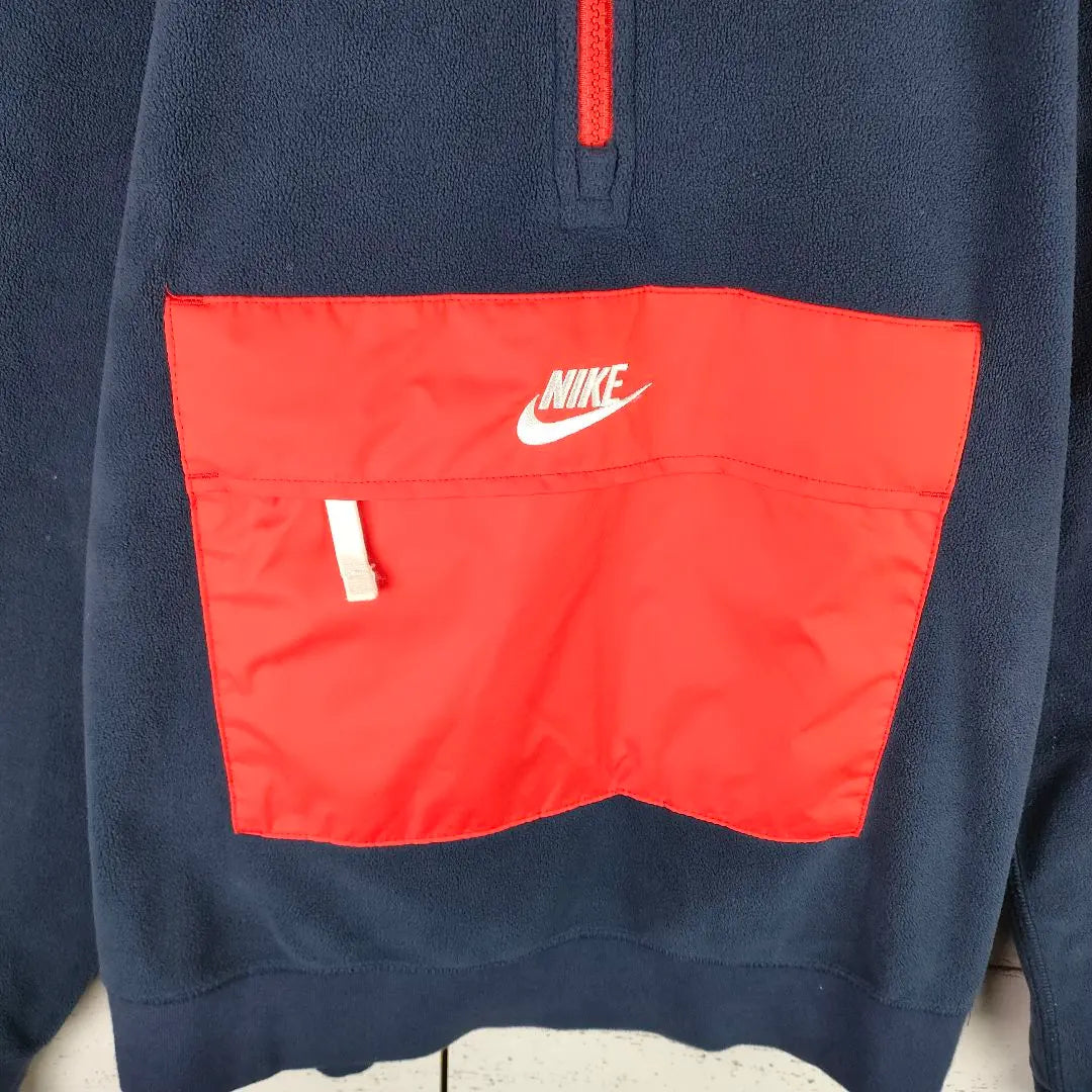 [Artículo agotado] Sudadera Nike ☆Media cremallera ☆Lavado pequeño ☆Bordado ☆S