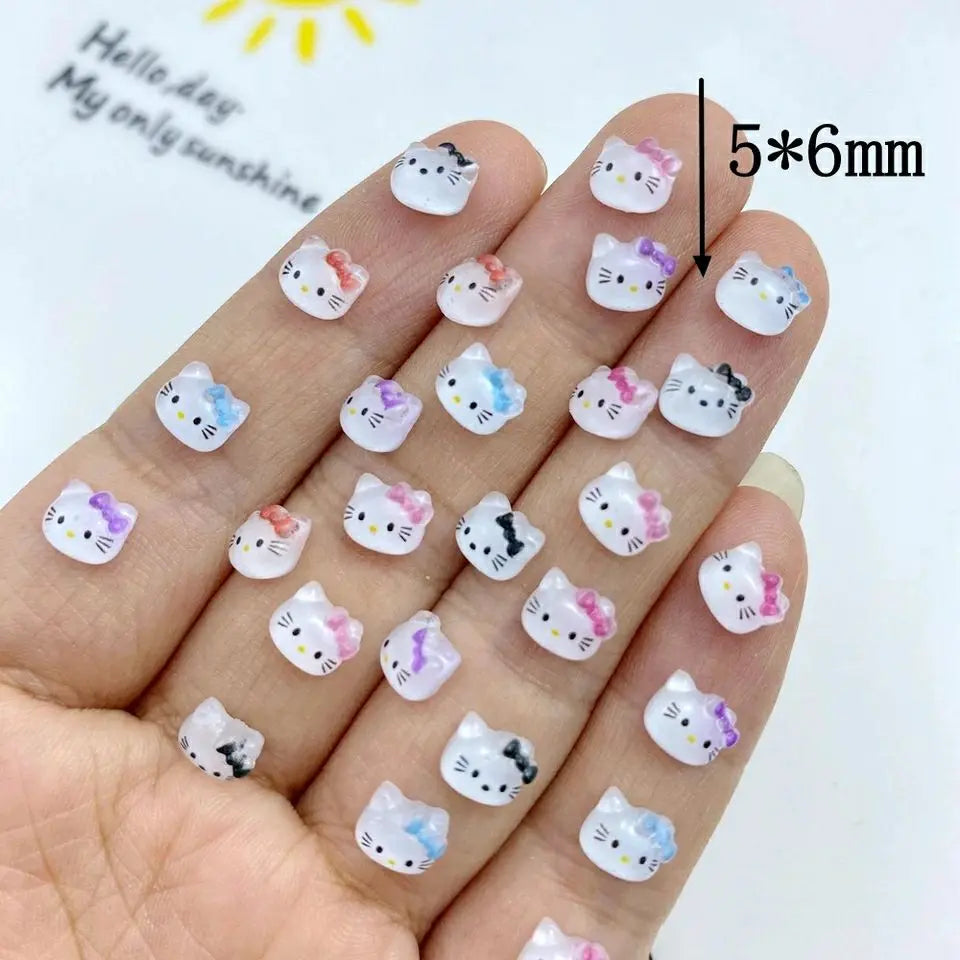 《Grano pequeño ★》 Piezas de uñas de Kitty Kitty ❤︎ Mini extra