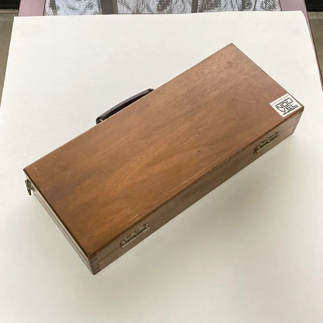 NOUVEL Nouvelle Caja de Madera Caja Pintura Paleta de Pintura Retro | NOUVEL ヌーベル 木製 ケース ボックス 画材 絵の具 パレット レトロ