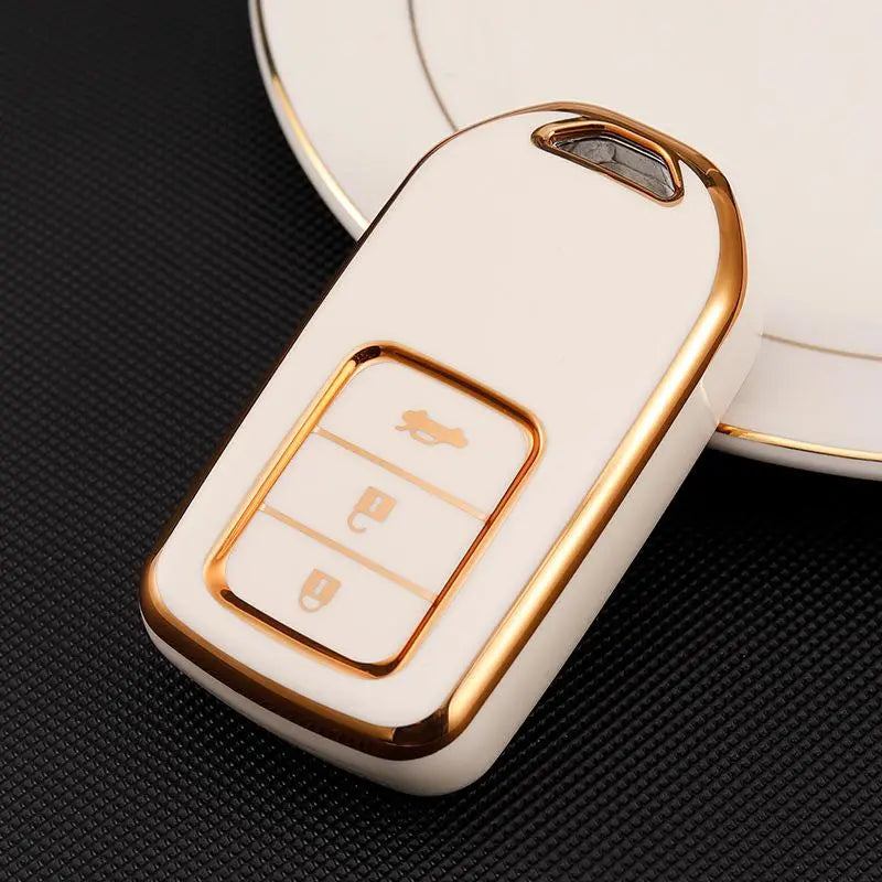 Honda Smart Key Case TPU Key Cover Vezel Fit 3 Button White