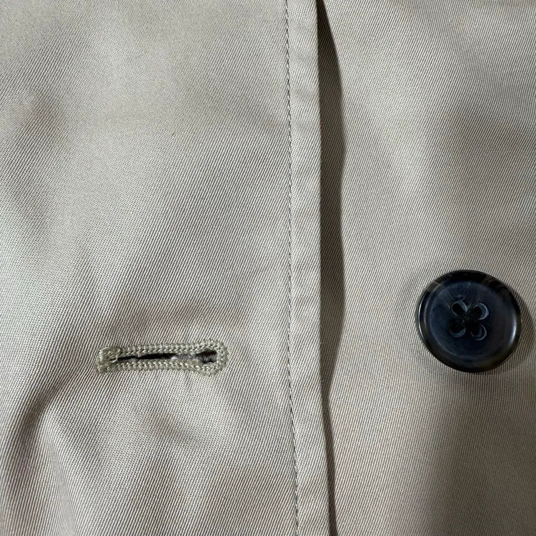 [Good condition] Nano Double Button Spring Coat with Belt, Removable Collar Shoulder Belt