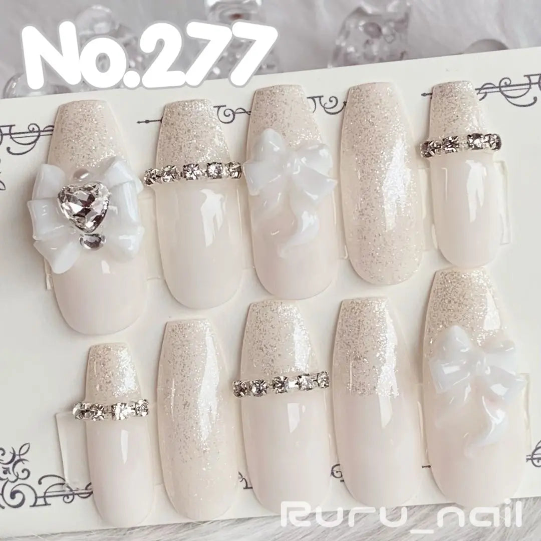 Nail tip ❤︎ Milk white mass production mine Mine, Korea One Hon Initial | ネイルチップ‪‪❤︎‬ミルクホワイト 量産型地雷韓国ワンホンイニシャル