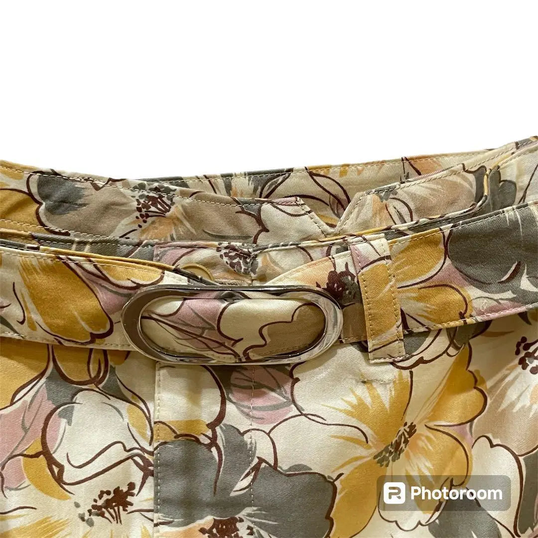 Tight skirt Slit (patterned flowers/plants) (skirt/botanical) [L]