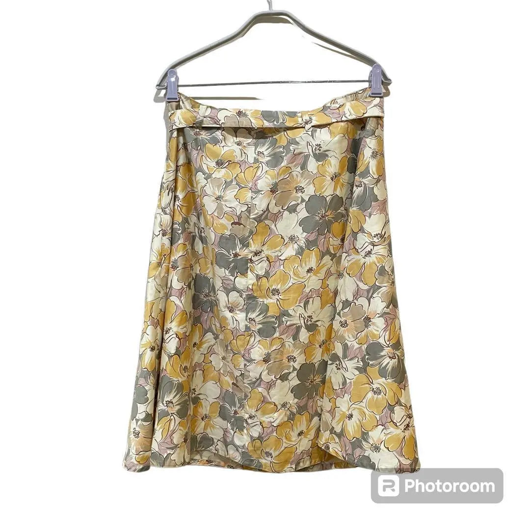 Tight skirt Slit (patterned flowers/plants) (skirt/botanical) [L]