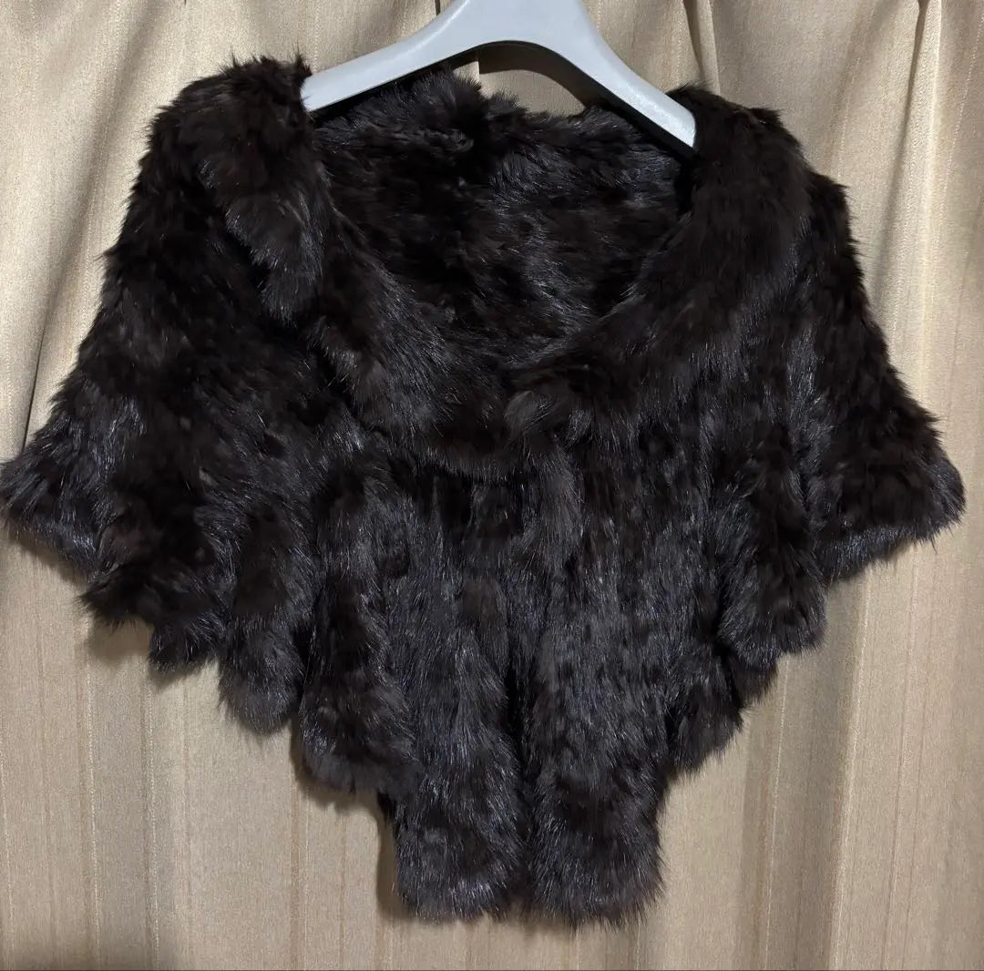 [Good condition] High-quality fur SOBOL Real fur Sable Charcoal Brown