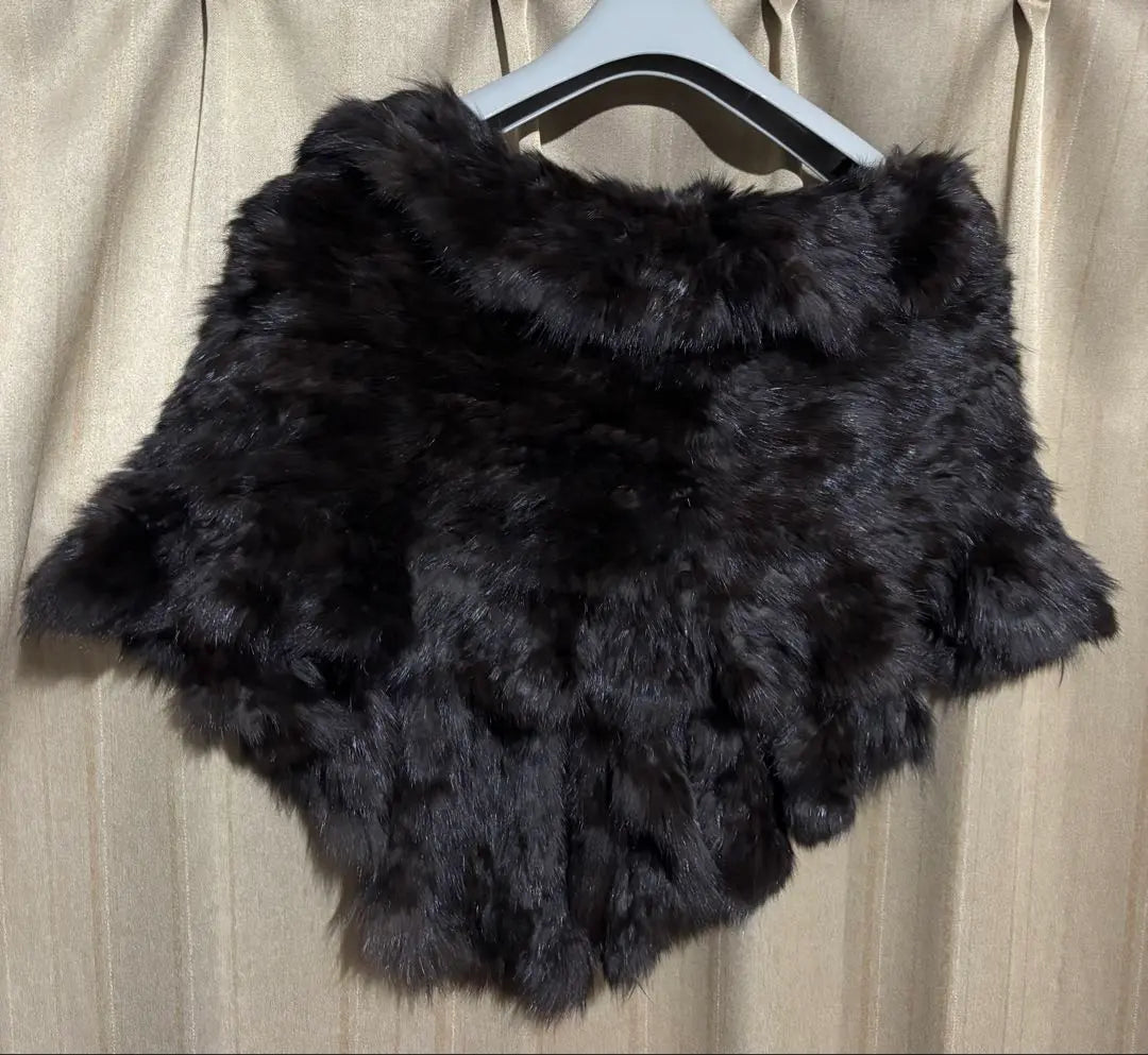 [Good condition] High-quality fur SOBOL Real fur Sable Charcoal Brown