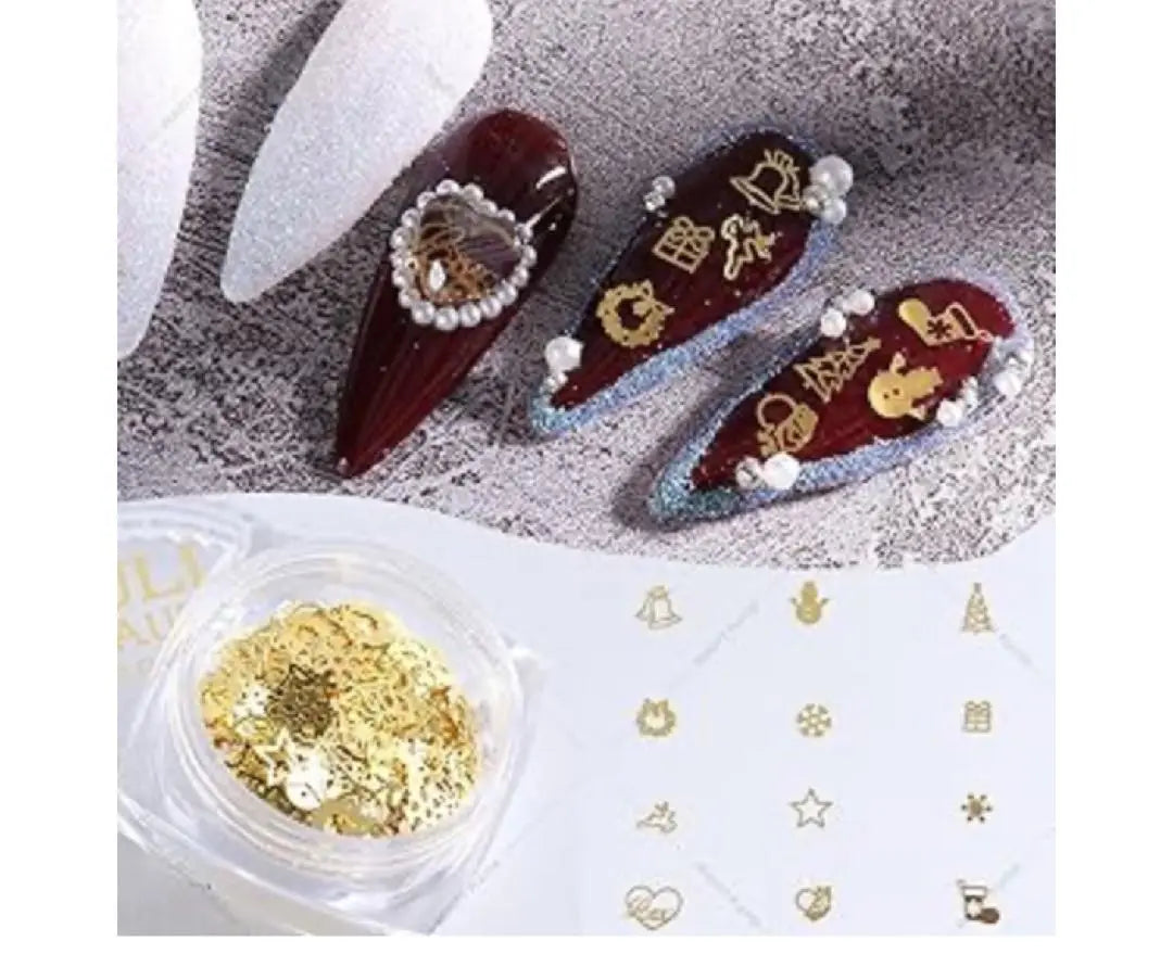 Nail parts Glitter Art Glitter Deco Cherry Blossom Snow Star Pink White Gold