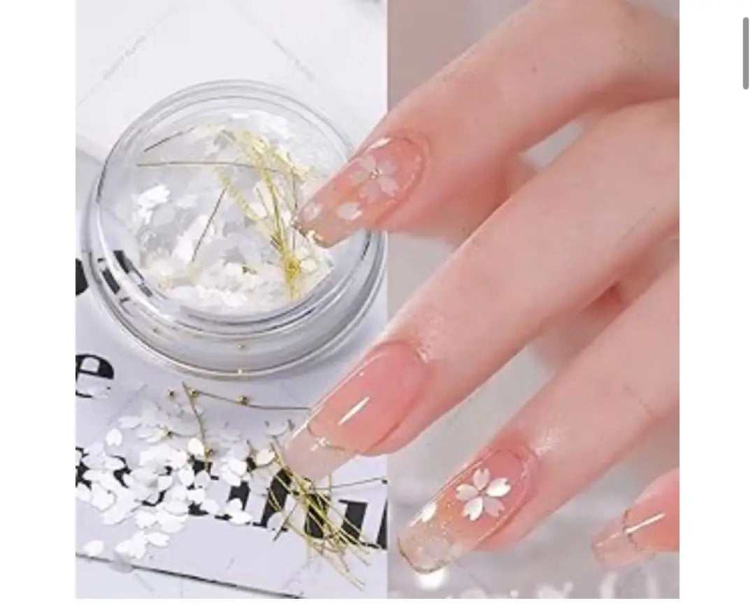 Nail parts Glitter Art Glitter Deco Cherry Blossom Snow Star Pink White Gold