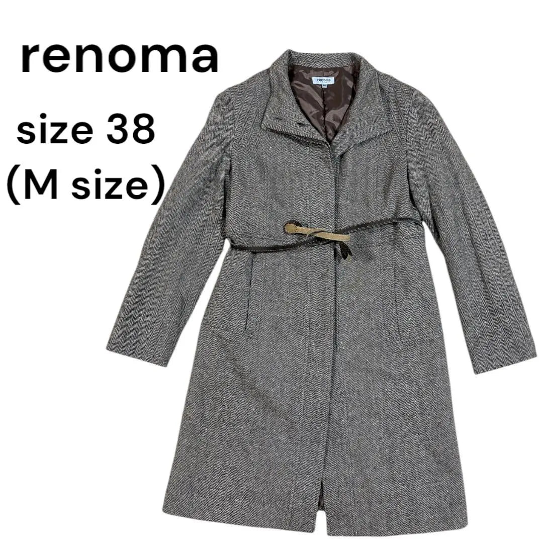 Lenoma Chester Coat with Belt, Grey Women's 38 M 1141