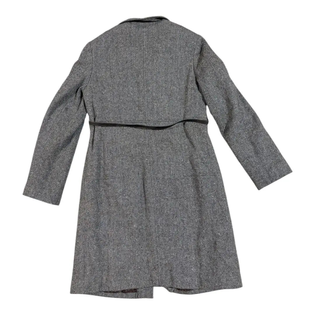 Lenoma Chester Coat with Belt, Grey Women's 38 M 1141