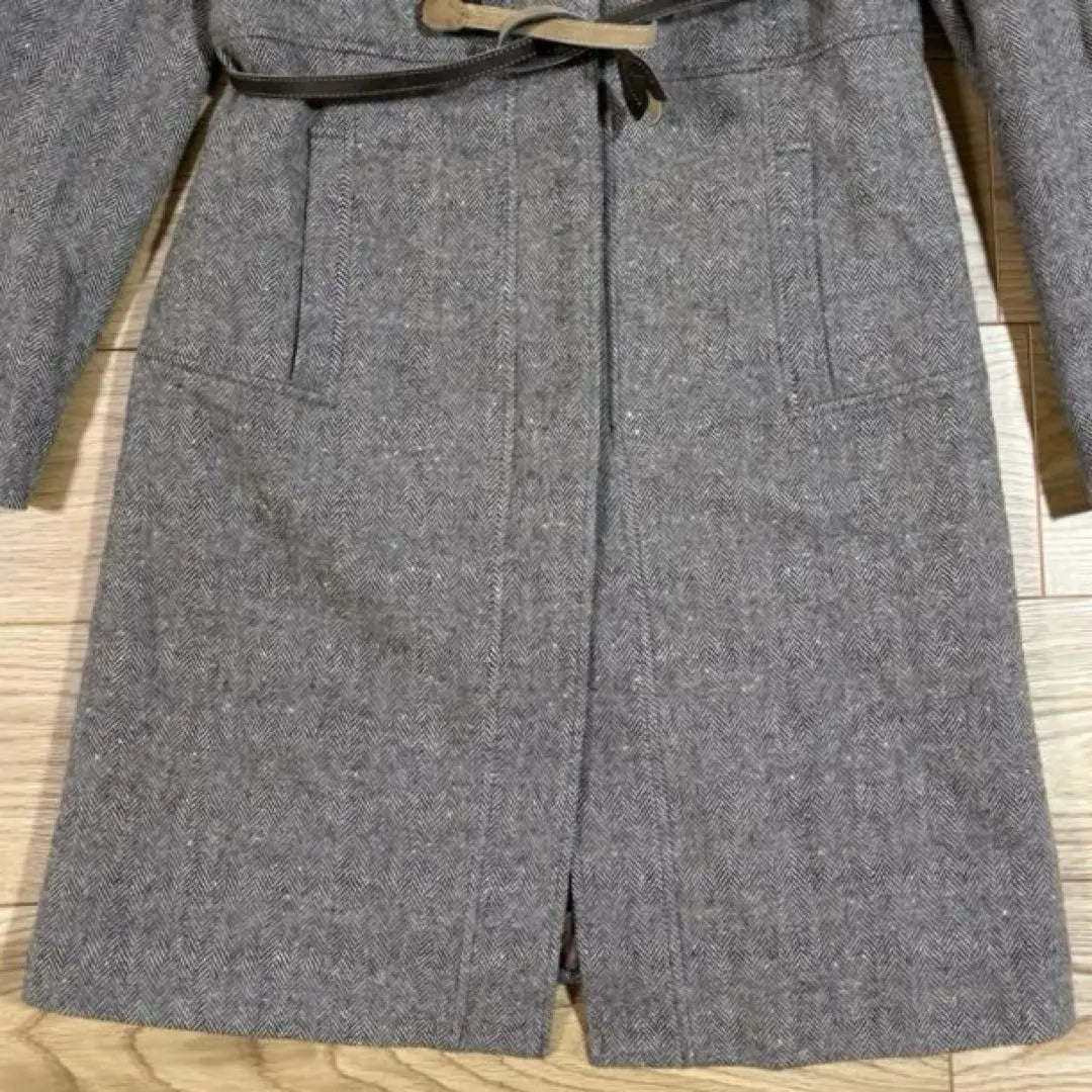 Abrigo Chester Lenoma con cinturón, gris, para mujer, talla 38 M 1141