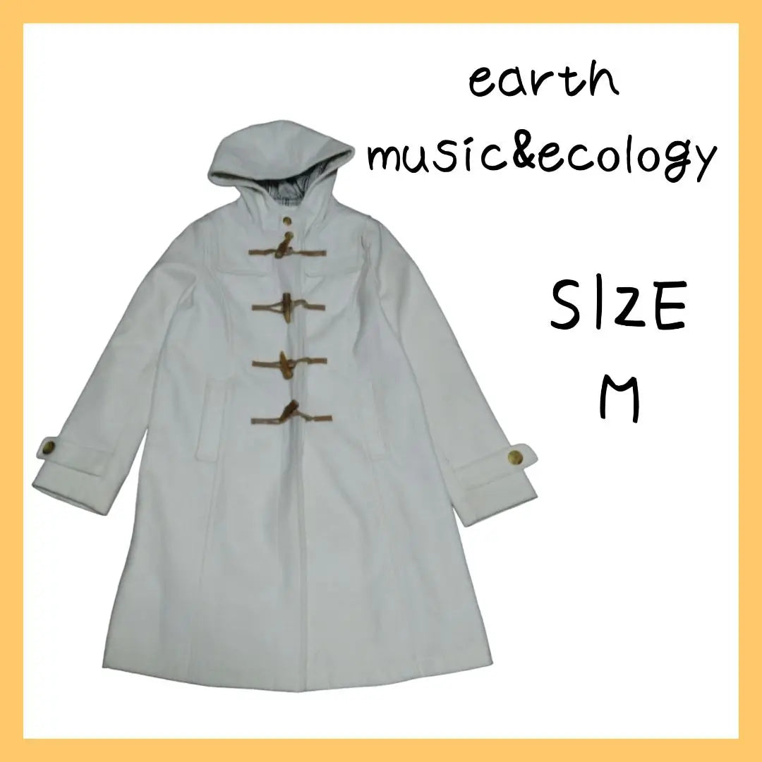 Abrigo tipo trenca Earth Music &amp; Ecology blanco talla M