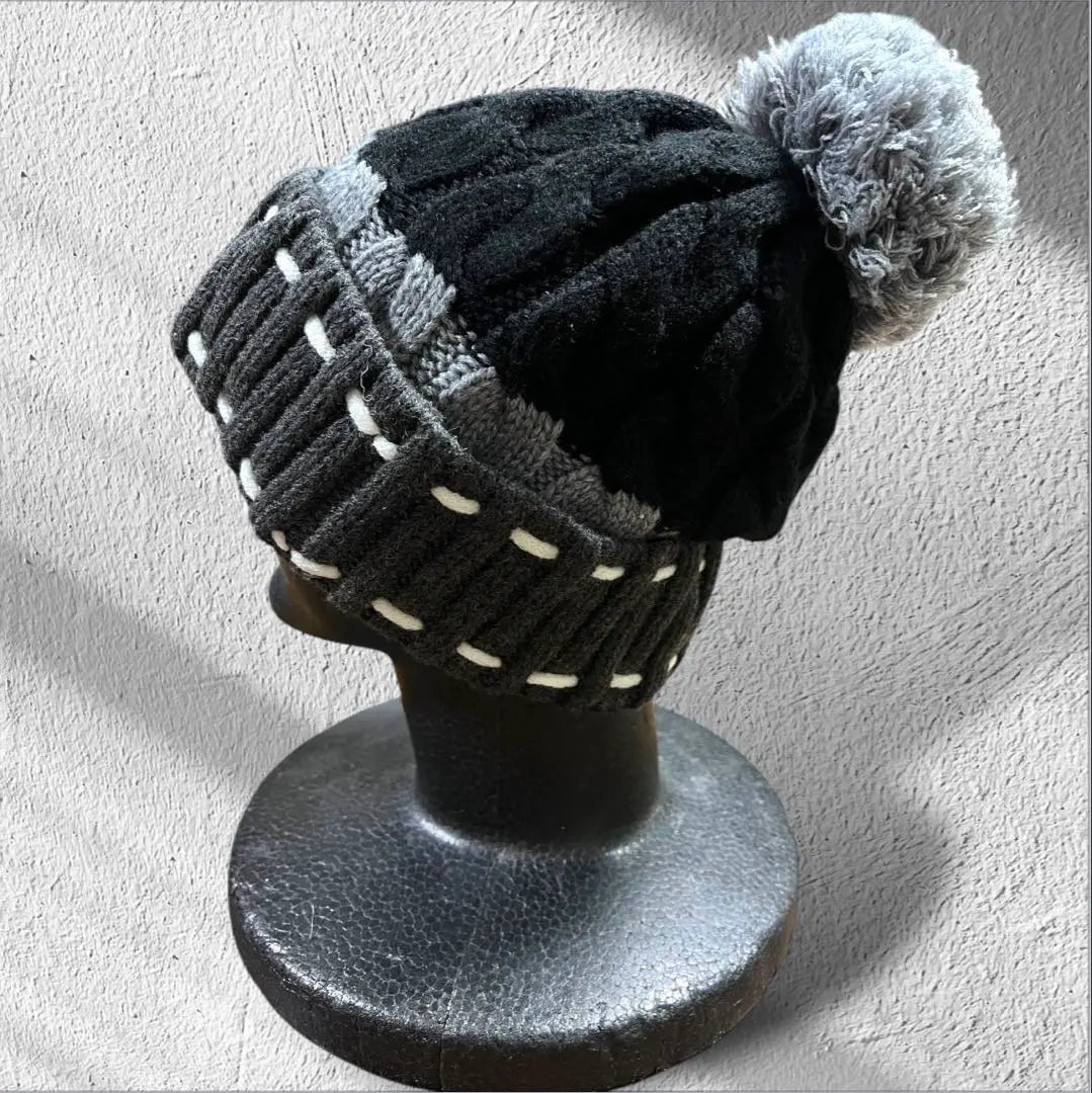 ✅Made in Japan BURTON ponpon wool mix beanie thick stitch