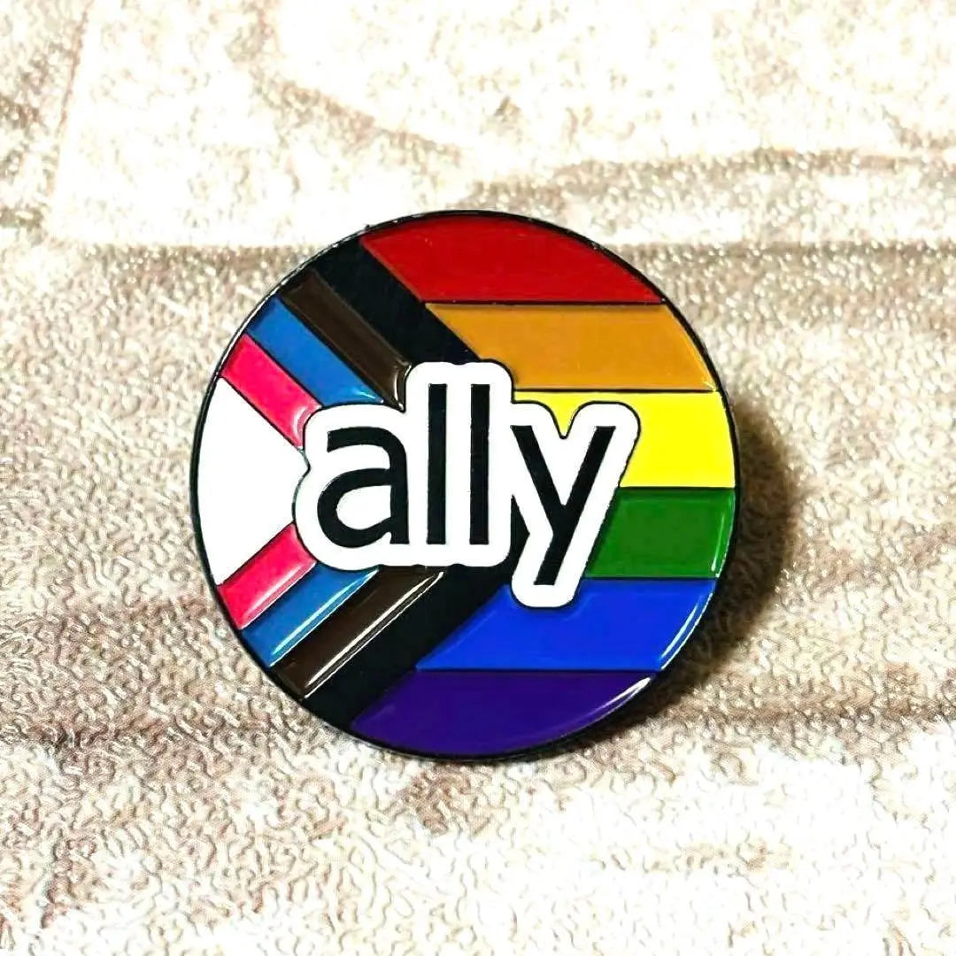 Arai ally Progress Pride Pin Insignia Broche LGBTQ | アライ aliado プログレスプライド ピンバッジ ピンズ ブローチ LGBTQ