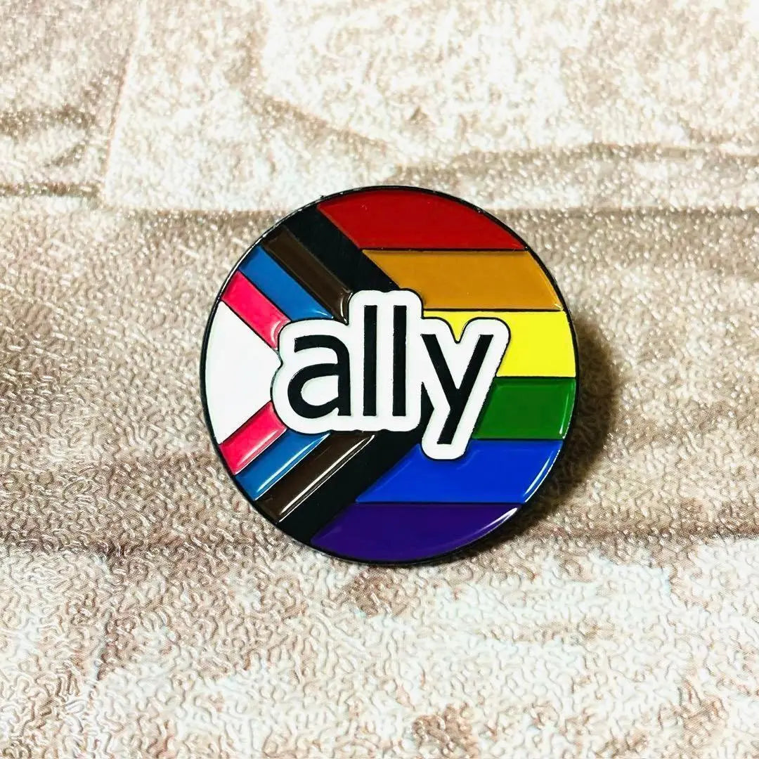 Arai ally Progress Pride Pin Insignia Broche LGBTQ | アライ aliado プログレスプライド ピンバッジ ピンズ ブローチ LGBTQ