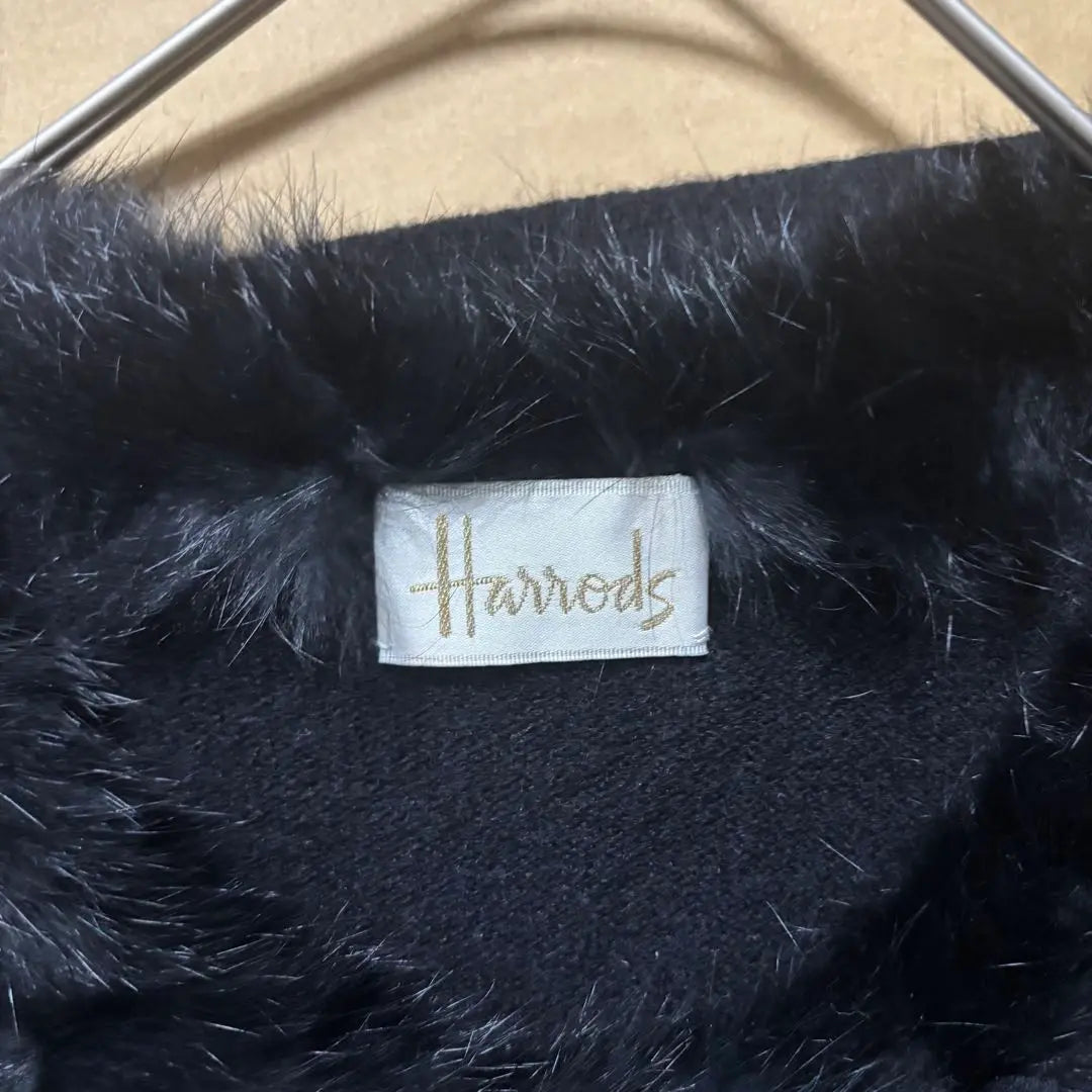 Harrods Knit Short Sleeves with Fur 100% Wool Rabbit