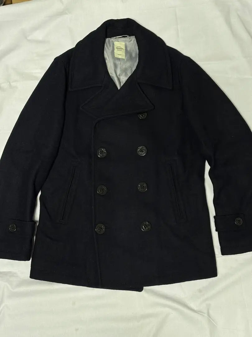 Navy Wool Peacoat Double Breasted