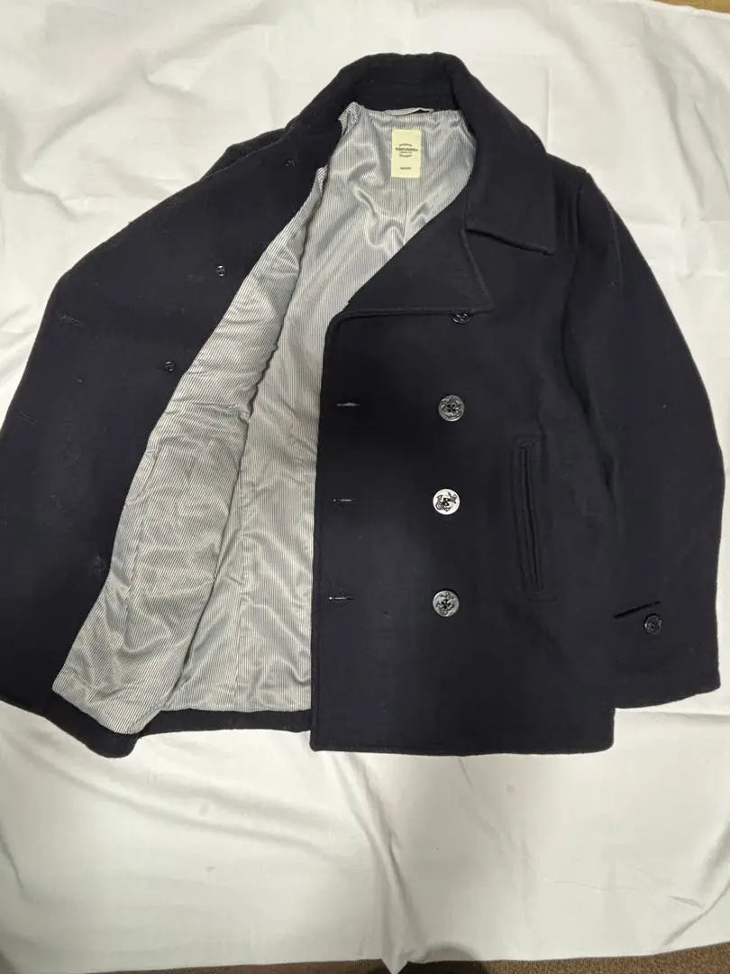 Navy Wool Peacoat Double Breasted