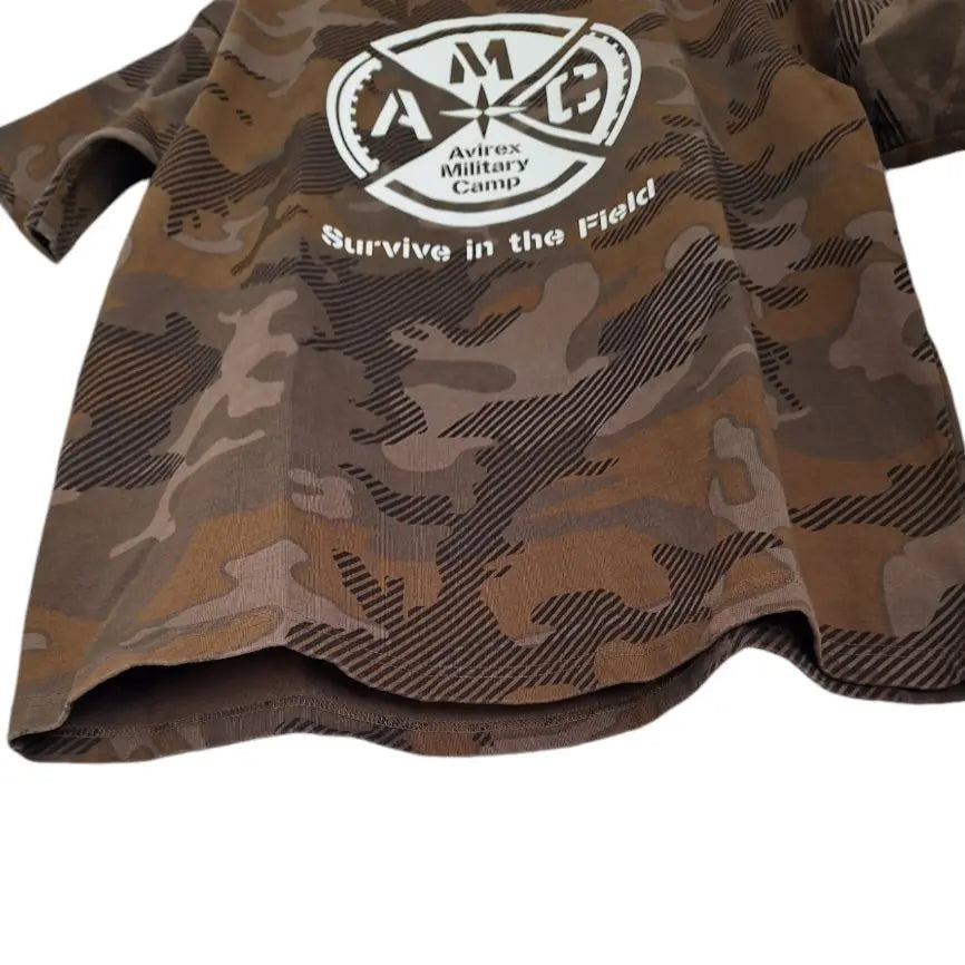 AVIREX Avirex camouflage camouflage AMCT shirt L size