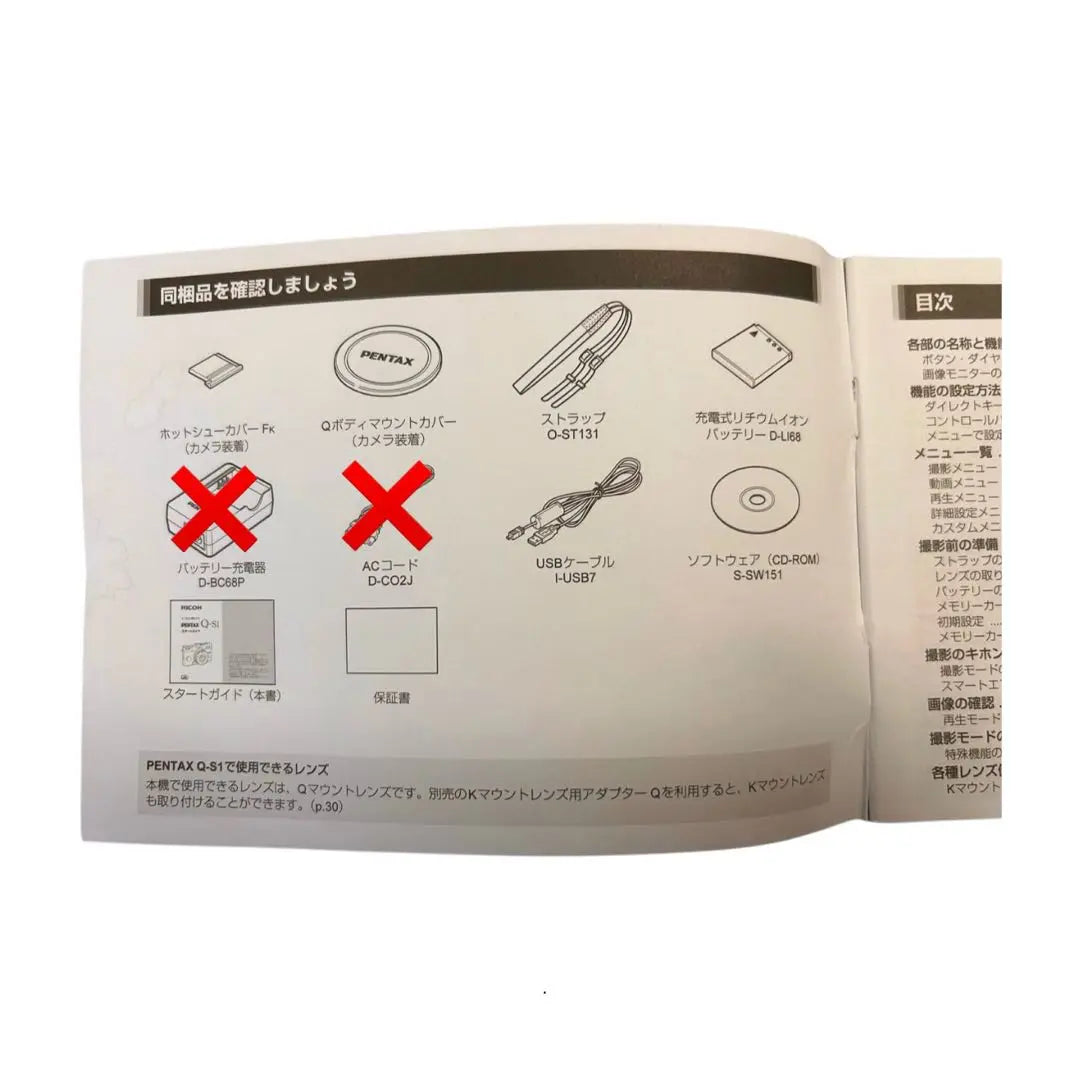 PENTAX Q-S1 Red Body and accessories missing