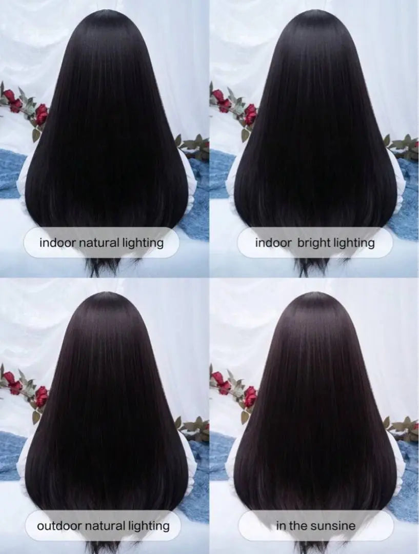 Synthetic Heat Resistant Straight Wig Long