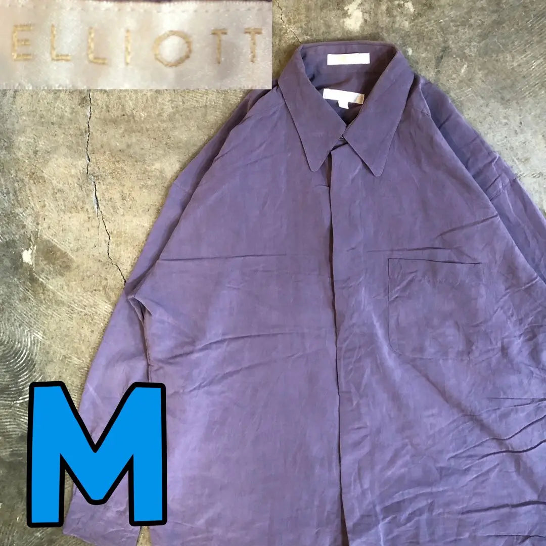 T1093 ELLIOTT Button Shirt Rayon Retro Trendy Old-fashioned clothing