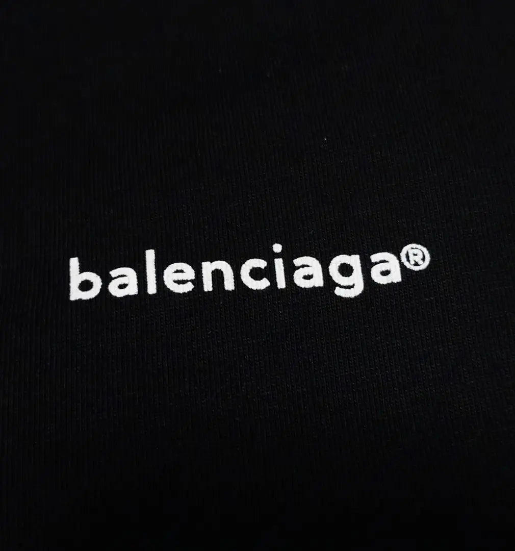 Balenciaga manga larga corte y costura logotipo minúsculo negro S