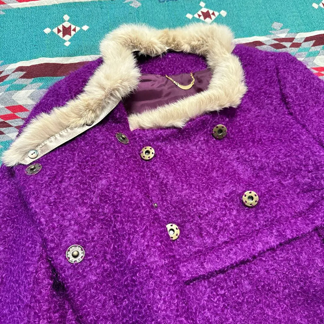 Low price, beautiful purple fur coat