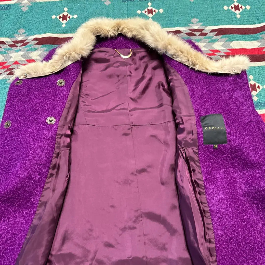 Low price, beautiful purple fur coat