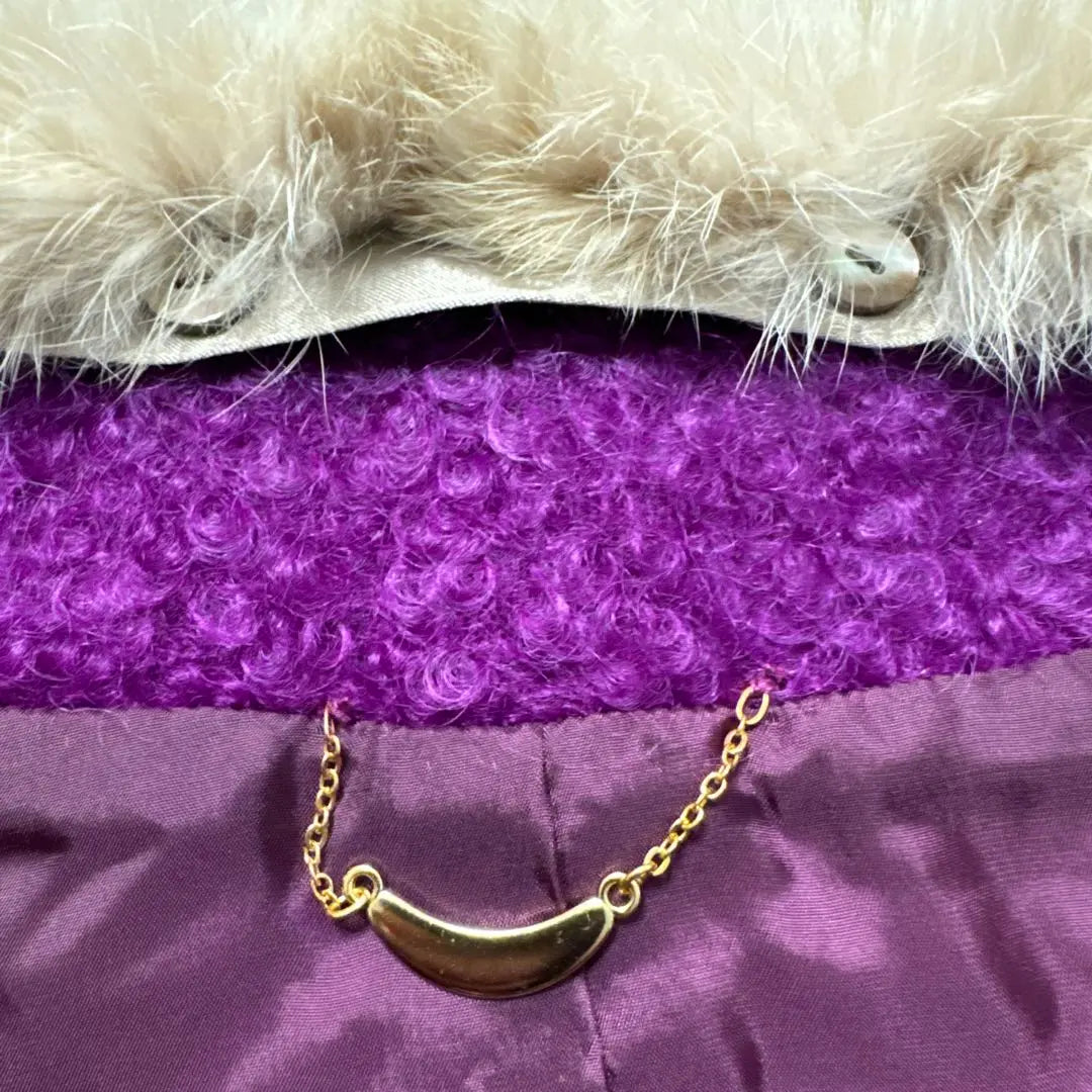 Low price, beautiful purple fur coat