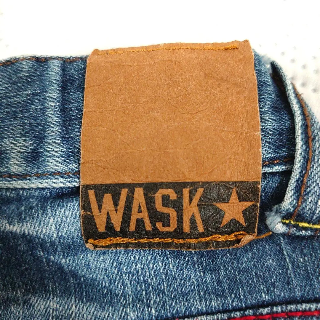 [WASK] Monkey pattern denim pants 100cm bebe long pants