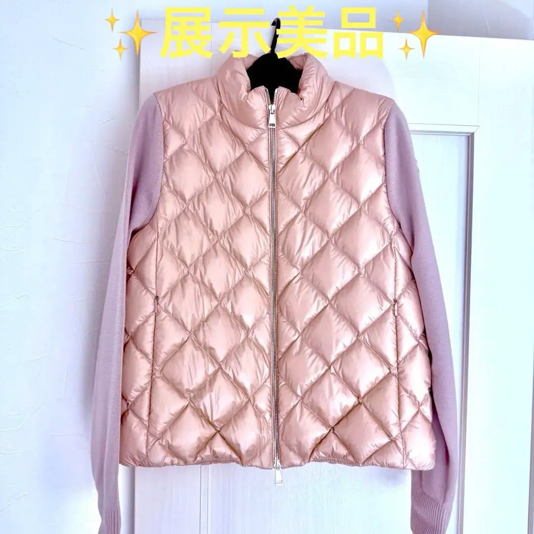 Moncler Down Jacket Down Cardigan Pink Nylon