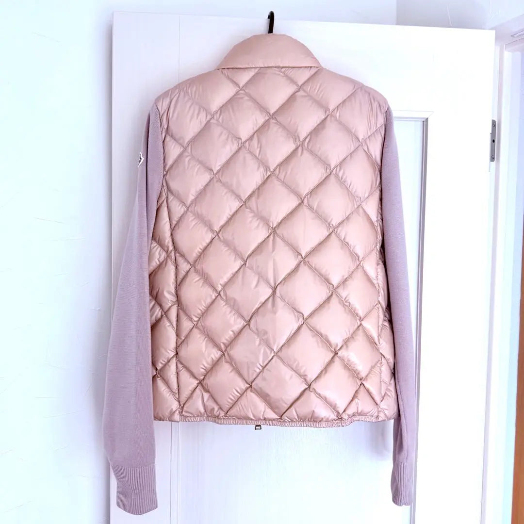 Moncler Down Jacket Down Cardigan Pink Nylon