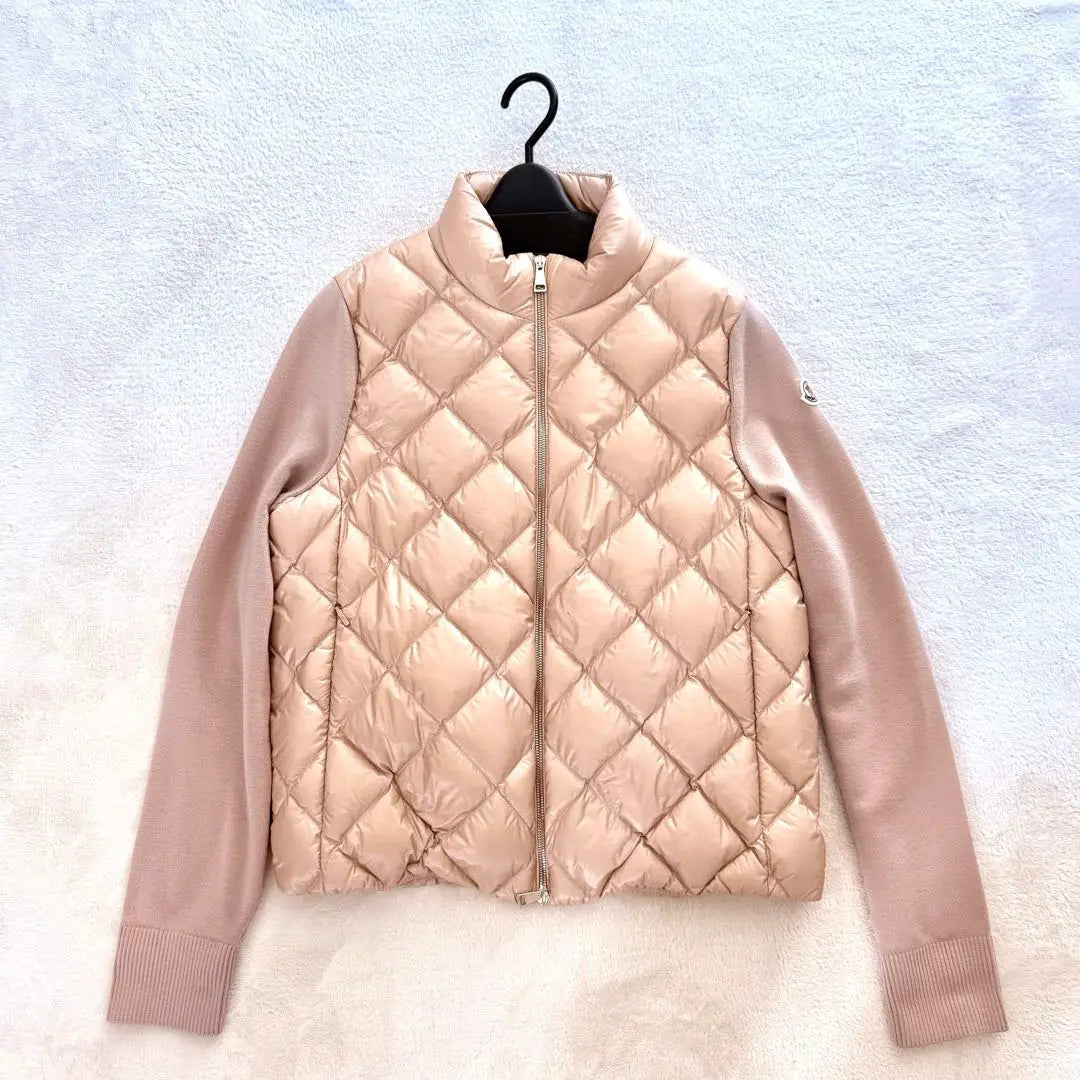 Moncler Down Jacket Down Cardigan Pink Nylon