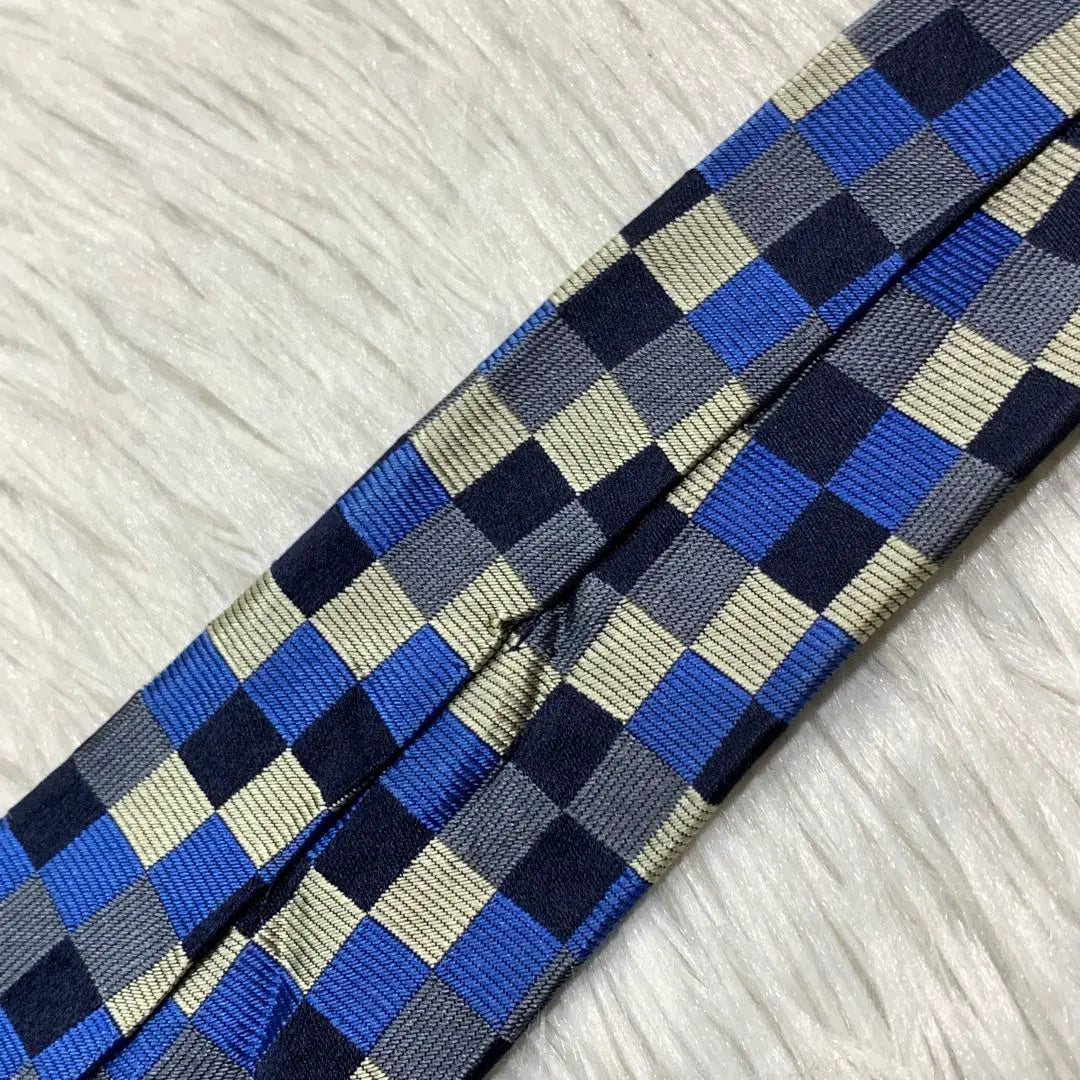 GUCCI Check Jacquard Silk Tie Made in Italy