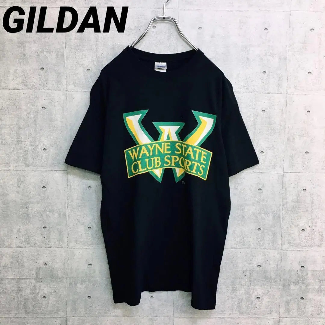 X0283 Camiseta Gildan Negra M Bick Print | x0283 ギルダン Tシャツ 黒 M ビックプリント