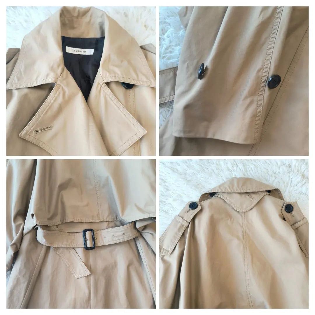 [Unused] Rouge Vif Rouge Vif Deformed Trench Coat Maxi Length