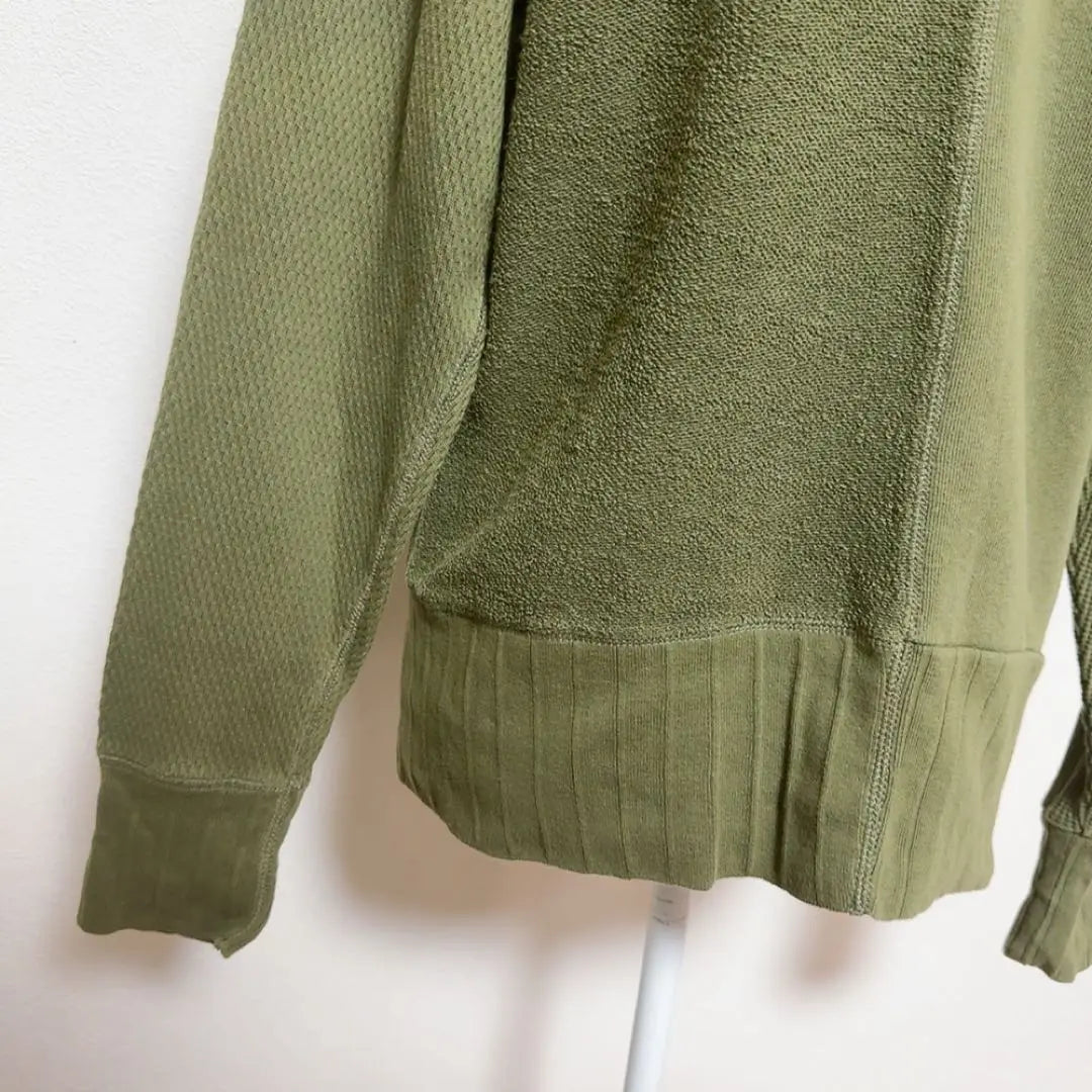 [Sepo] Jersey estilo sudadera militar estilo patchwork (M) | 【セポ cepo】パッチワーク風 ミリタリー スウェット プルオーバー (M)