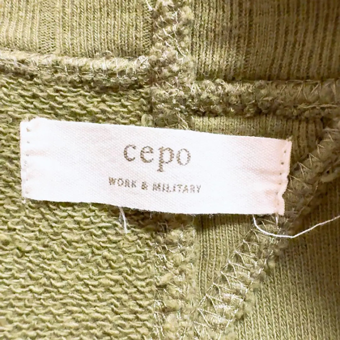 [Sepo] Patchwork-style military sweatshirt pullover (M) | 【セポ cepo】パッチワーク風 ミリタリー スウェット プルオーバー (M)