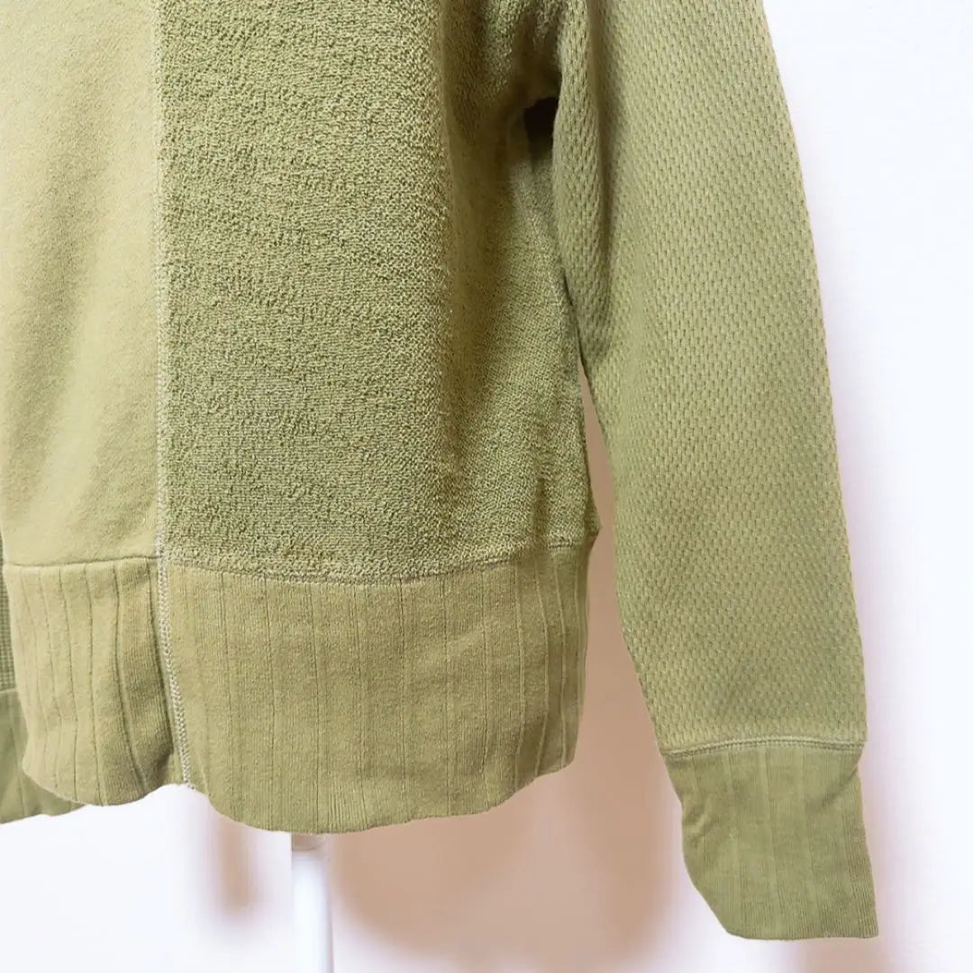 [Sepo] Patchwork-style military sweatshirt pullover (M) | 【セポ cepo】パッチワーク風 ミリタリー スウェット プルオーバー (M)