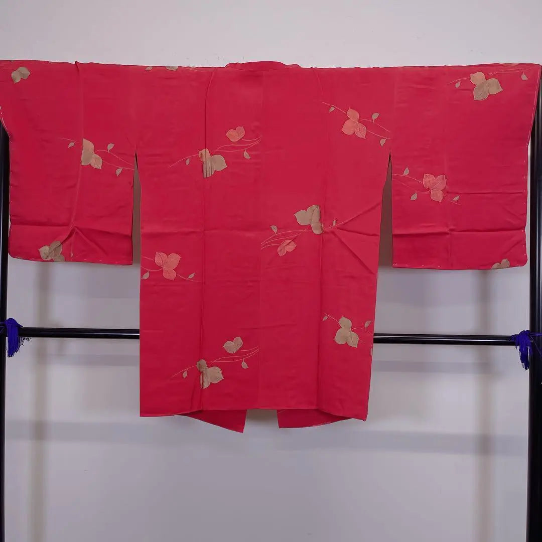 Abrigo tejido con estampado de hojas, kimono de hojas, 072T