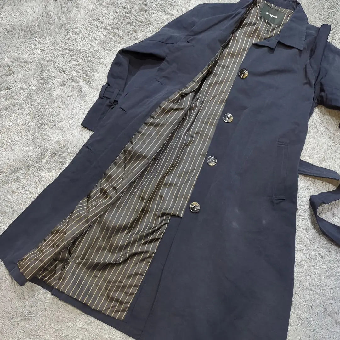 a1621 Owlspale Oldspale [M] Navy Trench Coat