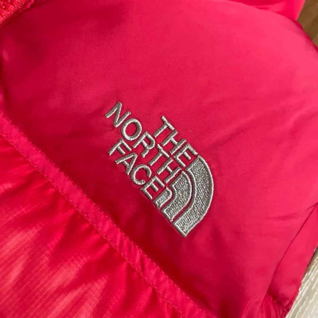 M North Face Women's 700 Fill Red Red Nuptsy Down Vest Jacket NOR