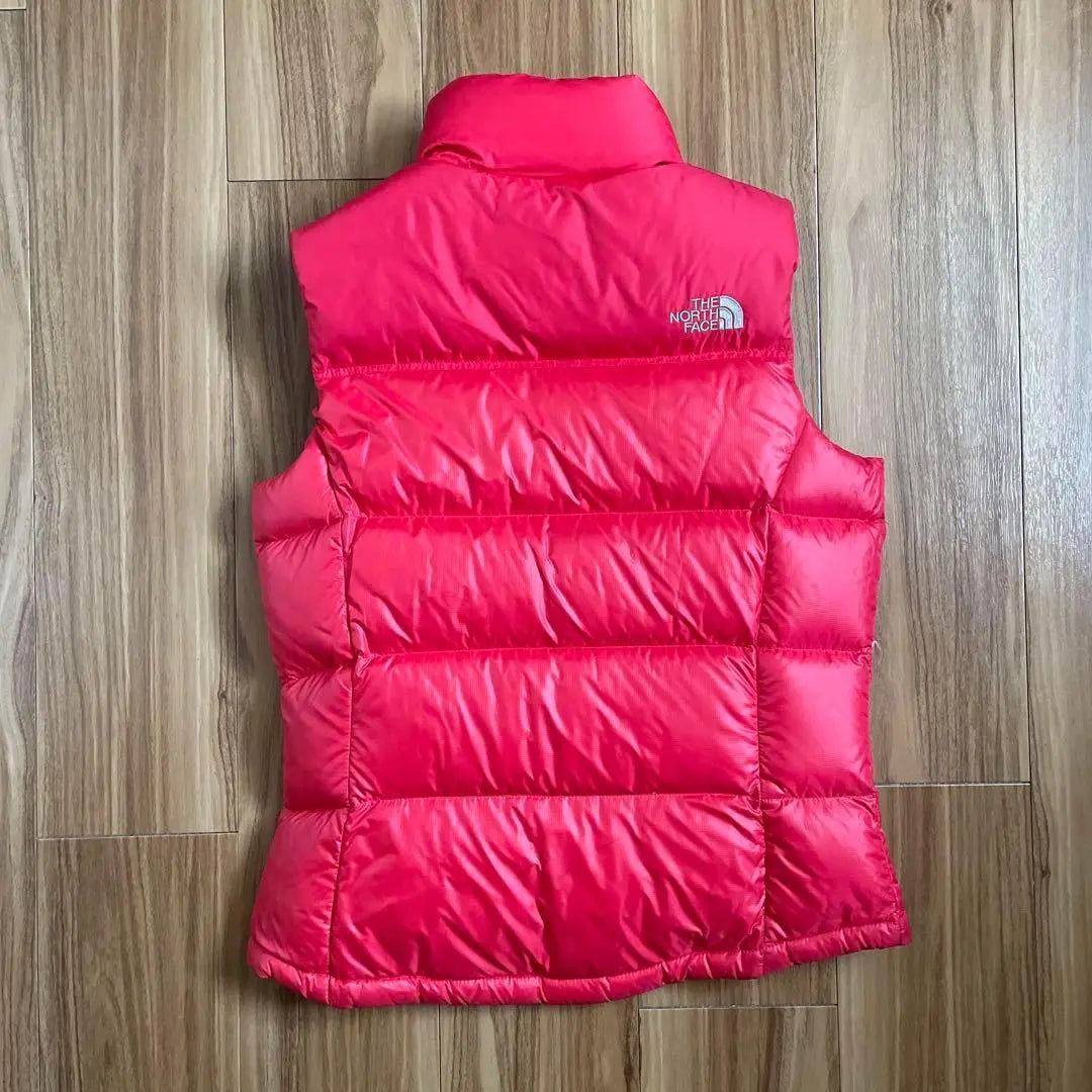 M North Face Women's 700 Fill Red Red Nuptsy Down Vest Jacket NOR