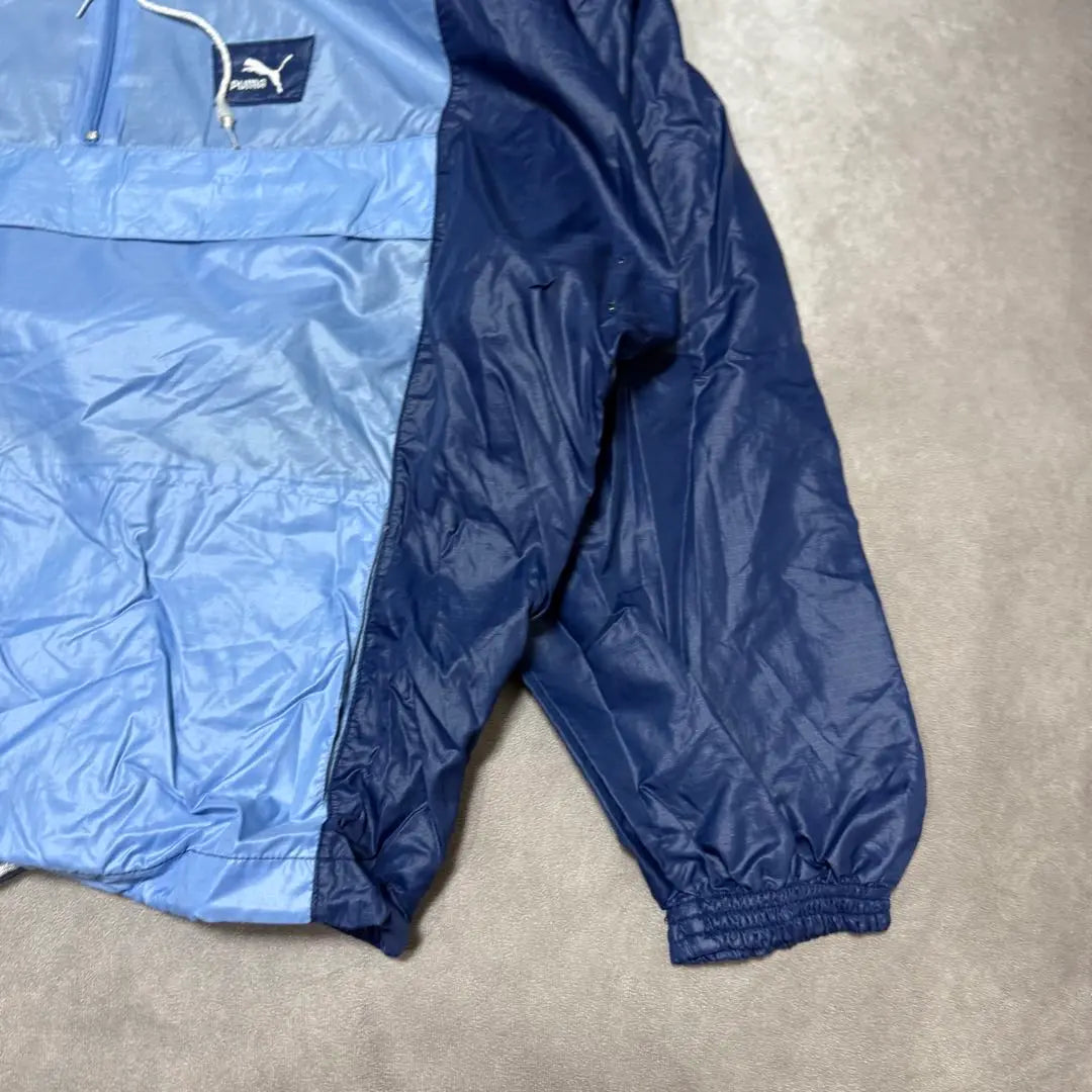 90s Puma Anorak Hoodie Light Blue L Nylon Jacket