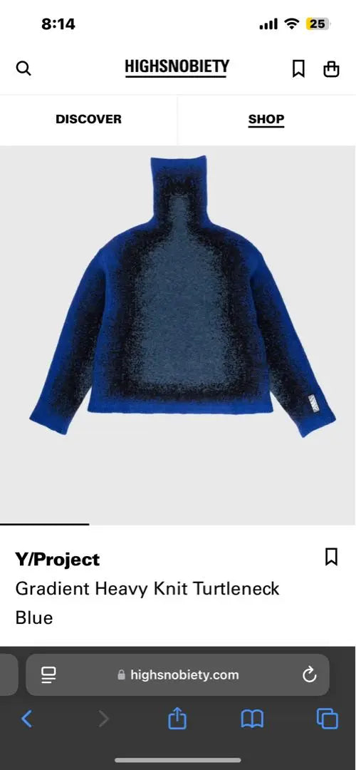 Y/Project Gradient Heavy Knit Turtleneck