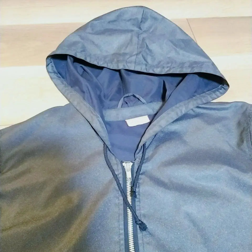 Max and Co hooded half coat dark blue sparkly washable 38