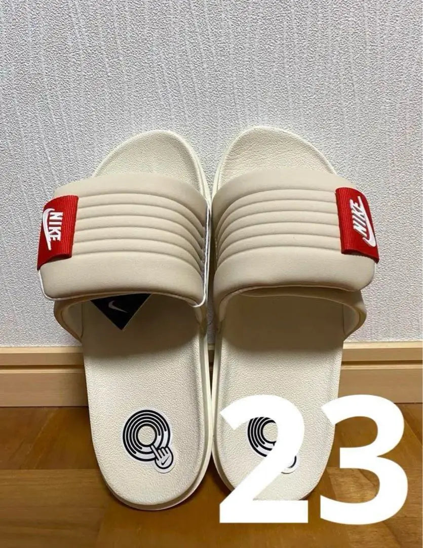 23cm Nike Off-coat Sandals Adjustable Velcro Benassi Beige | 23cmナイキ　オフコートサンダル　アジャスト　ベルクロ　ベナッシ　ベージュ